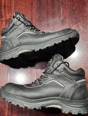 Skechers Men's RF Burgin Lace Up Safety Toe Work Boots Black Size 13